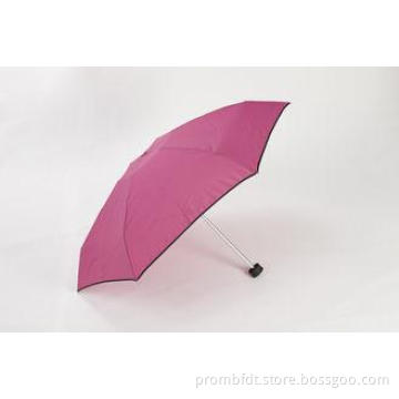19" 6 Ribs Plum 5 Folding UV Parasol Umbrella With Case For